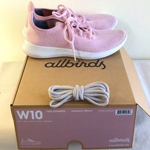 Allbirds Treerunners Sz W10 pink Anemone (white) very good Preowned condition